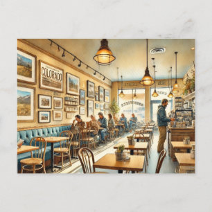 Café in Denver, Colorado Briefkaart