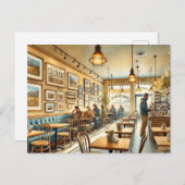 Café in Denver, Colorado Briefkaart (Voorkant / Achterkant)