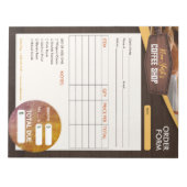 café in een koffiebar | Factuurformulier voor serv Notitieblok (Voorkant)