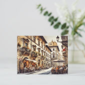 Café in Florence Italië Briefkaart (Staand voorkant)