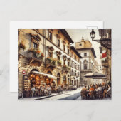 Café in Florence Italië Briefkaart (Voorkant / Achterkant)