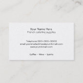  café in Frankrijk Visitekaartje (Achterkant)