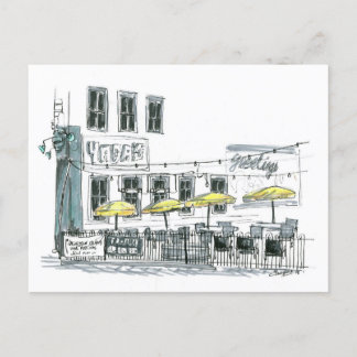 Cafe in Galveston,TX Briefkaart