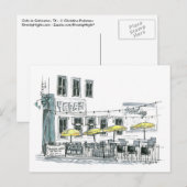 Cafe in Galveston,TX Briefkaart (Voorkant / Achterkant)