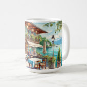 Café in Genève Zwitserland Koffiemok (Voorkant rechts)