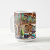 Café in Genève Zwitserland Koffiemok (Voorkant links)