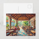 Café in Goa, India Briefkaart (Voorkant / Achterkant)