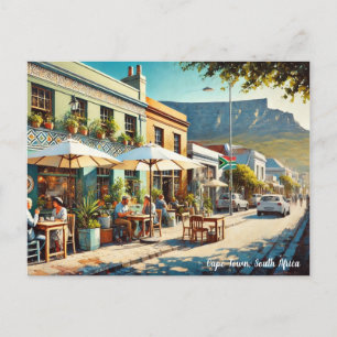 Café in Kaapstad Zuid-Afrika Briefkaart
