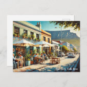 Café in Kaapstad Zuid-Afrika Briefkaart (Voorkant / Achterkant)