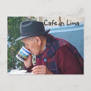 Cafe in Lima Briefkaart