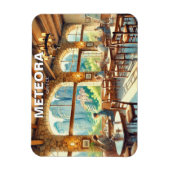 Café in Meteora Griekenland Reislandschap Magneet (Verticaal)