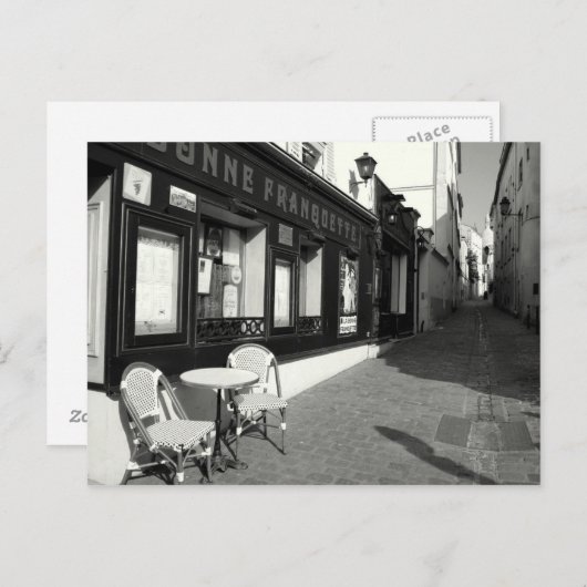 Cafe in Montmarte Briefkaart (Voorkant / Achterkant)