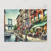 Café in New York Brooklyn Briefkaart (Voorkant)