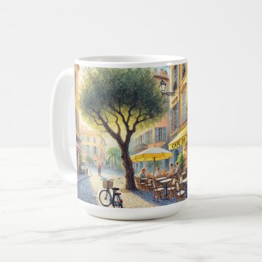 Café in Nice Frankrijk Mok (Voorkant links)