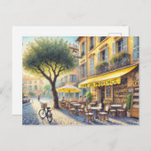 Café in Nice Frankrijk Mok Briefkaart (Voorkant / Achterkant)