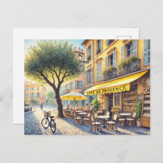 Café in Nice Frankrijk Mok Briefkaart (Voorkant / Achterkant)