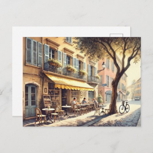 Café in Nice Frankrijk Mok Briefkaart (Voorkant / Achterkant)