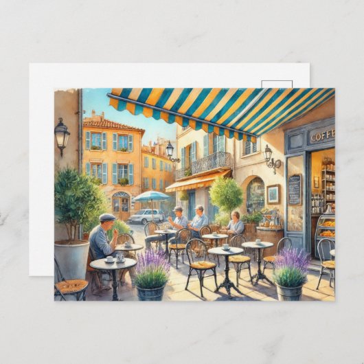 Café in Nice Frankrijk Mok Briefkaart (Voorkant / Achterkant)