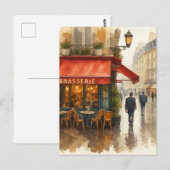 Café in Parijs Briefkaart (Voorkant / Achterkant)