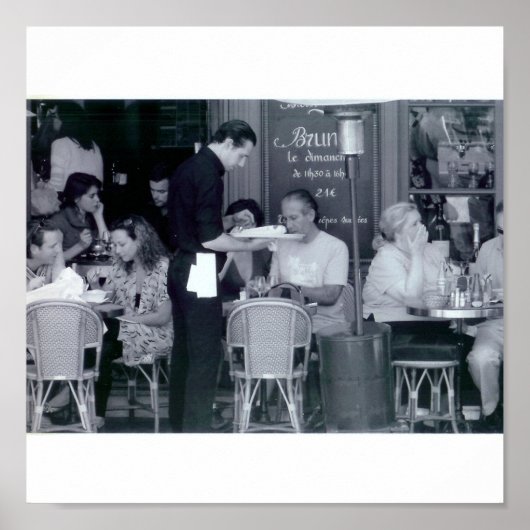 Cafe in Parijs Poster (Voorkant)