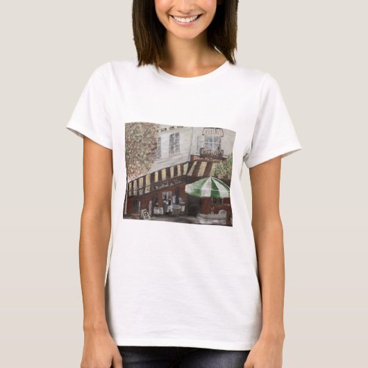 Café in Parijs T-shirt (Voorkant)