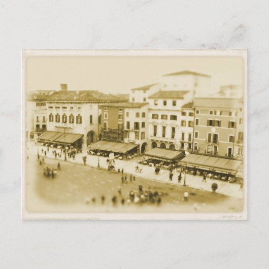 Cafe in Piazza Bra - Verona, Briefkaart van Italië (Voorkant)