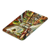 Café in Portland, Oregon Magneet (Linkerzijde)