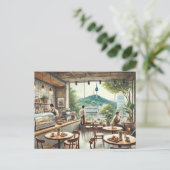 Café in Seoul Korea Namsan Mok Briefkaart (Staand voorkant)