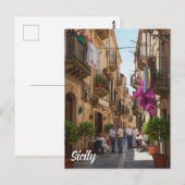 Café in Sicilië Italië Briefkaart (Voorkant / Achterkant)