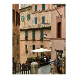 Café in Siena, Italië Foto Afdruk