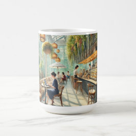 Café in Singapore Waterverf Schilderen Koffiemok