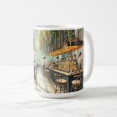 Café in Singapore Waterverf Schilderen Koffiemok (Voorkant rechts)