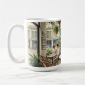 Café in Singapore Waterverf Schilderen Koffiemok (Links)