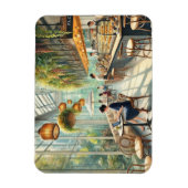 Café in Singapore Waterverf Schilderen Magneet (Verticaal)