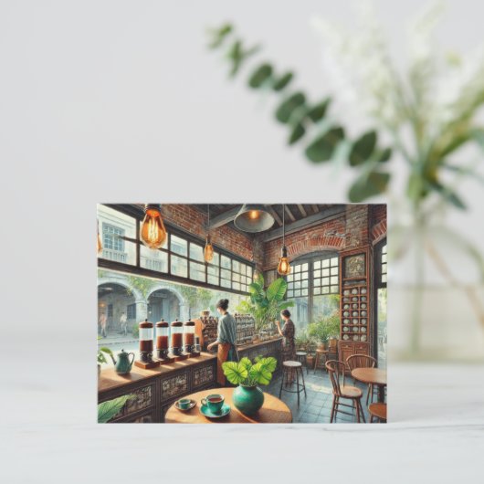 Café in Tainan Briefkaart (Staand voorkant)