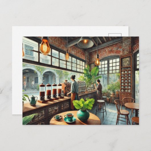 Café in Tainan Briefkaart (Voorkant / Achterkant)