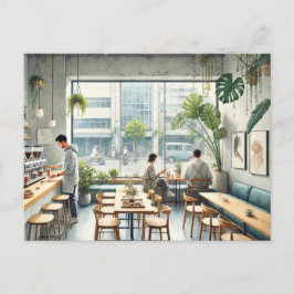 Café in Taipei Briefkaart