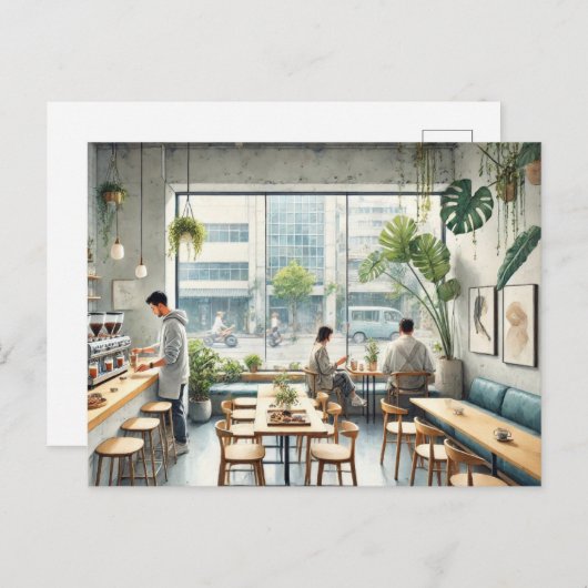 Café in Taipei Briefkaart (Voorkant / Achterkant)