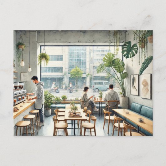 Café in Taipei Briefkaart (Voorkant)