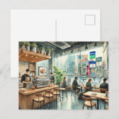 Café in Tokyo Briefkaart (Voorkant / Achterkant)