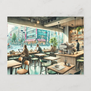 Café in Tokyo Briefkaart
