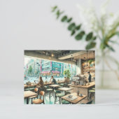Café in Tokyo Briefkaart (Staand voorkant)