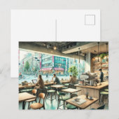 Café in Tokyo Briefkaart (Voorkant / Achterkant)