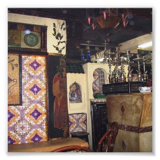 café in tunis foto afdruk (Voorkant)