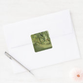 Cafe in Yalta, 1905 Vierkante Sticker (Envelop)
