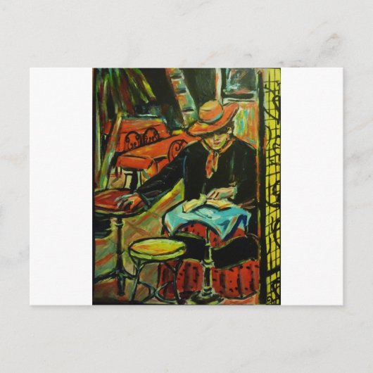 Cafe in Zuid-Frankrijk Briefkaart (Voorkant)