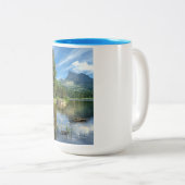 Café Inspirée de la Beauté nature" Tweekleurige Koffiemok (Voorkant rechts)