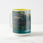 Café Inspirée de la Beauté nature" Tweekleurige Koffiemok (Voorkant links)