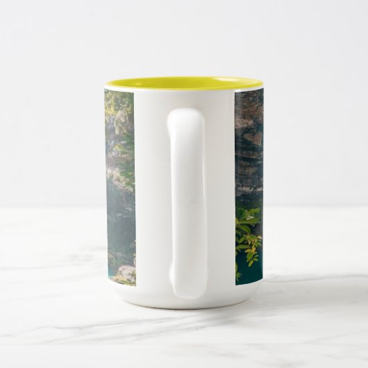 Café Inspirée de la Beauté nature" Tweekleurige Koffiemok (Handvat)