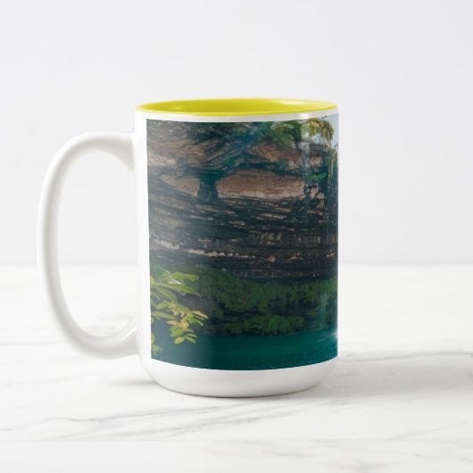 Café Inspirée de la Beauté nature" Tweekleurige Koffiemok (Links)